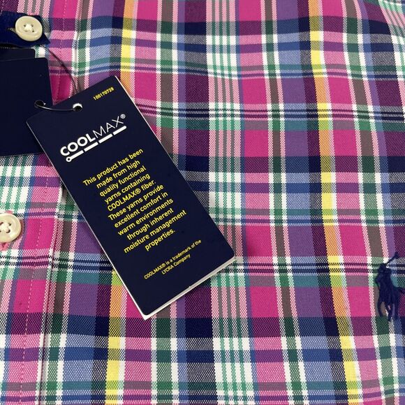 Polo Ralph Lauren Button Down Shirt Mens 3XB Performance Plaid Wicking Cooling - Picture 6 of 15